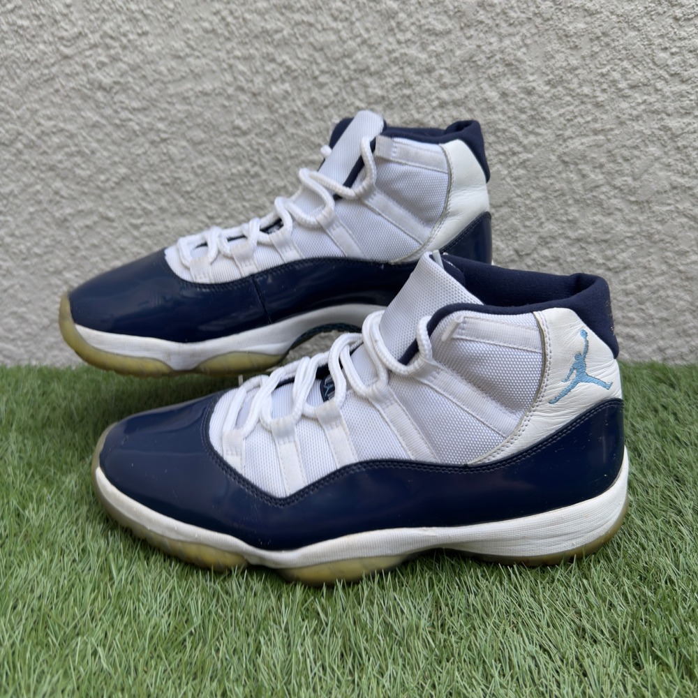 Jordan 11 Retro Win Like 82 White Midnight Navy Blue 378037-123 Mens Size 10.5